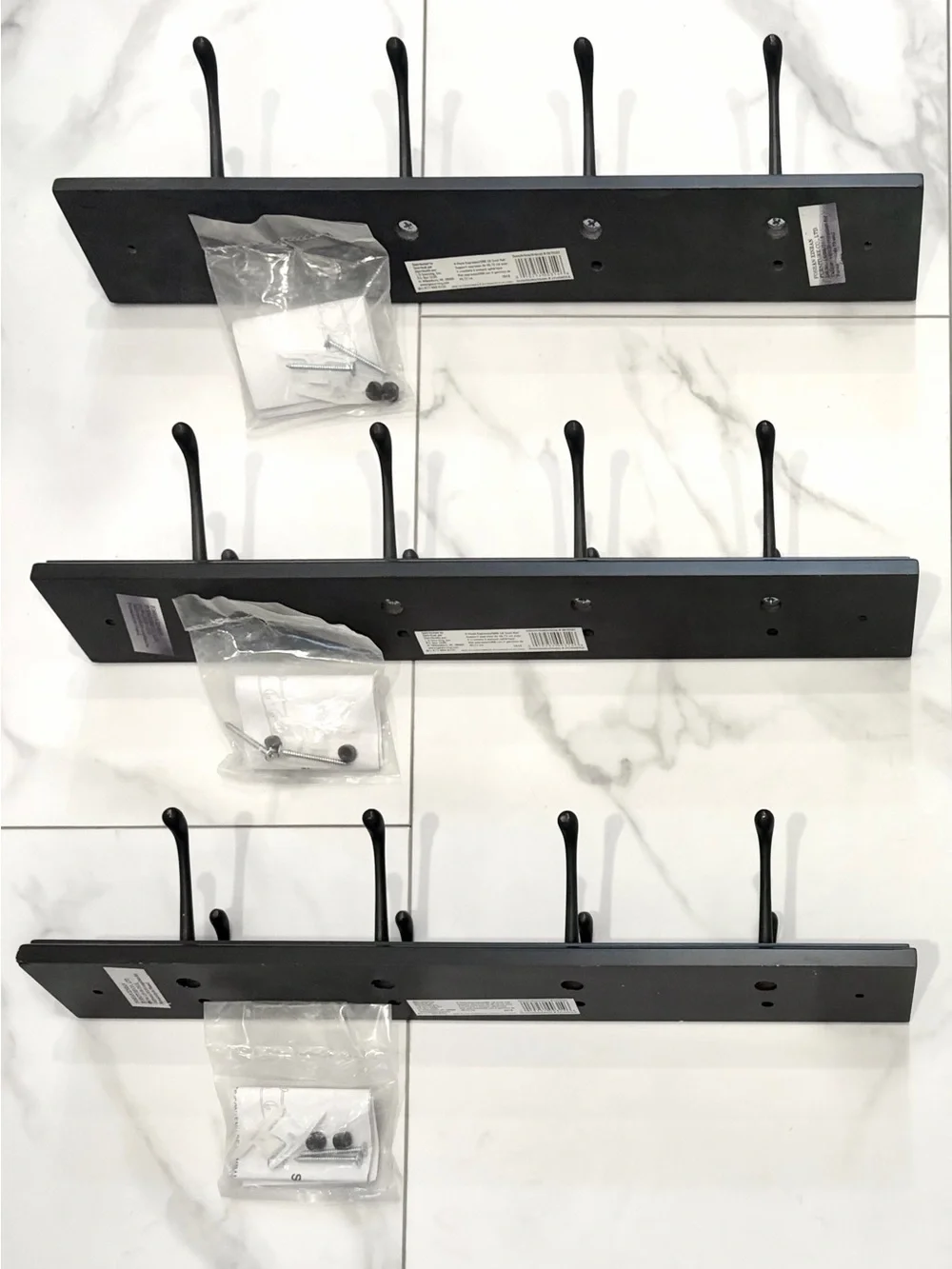 NWT! 🖤 Set of 3 Double-Hook Wall Hooks
